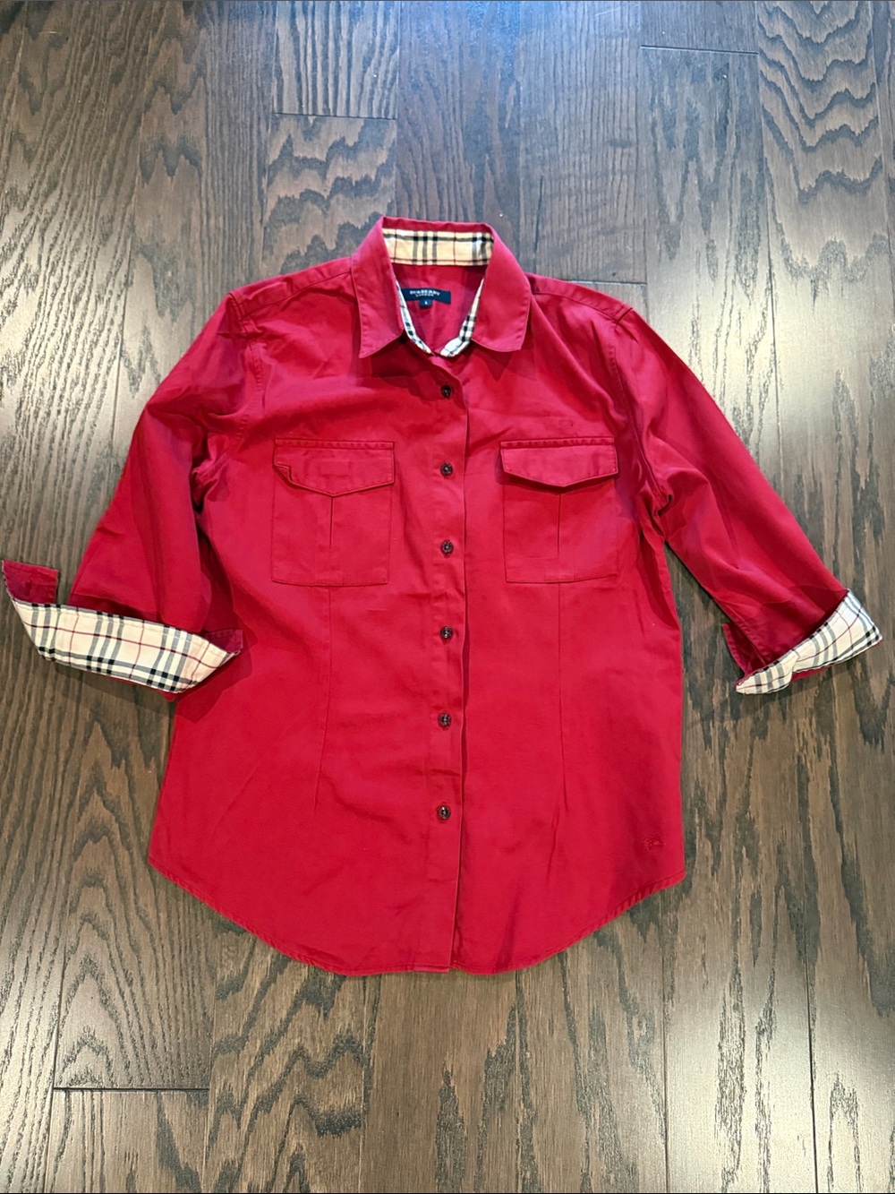 Women Burberry bottom down shirt